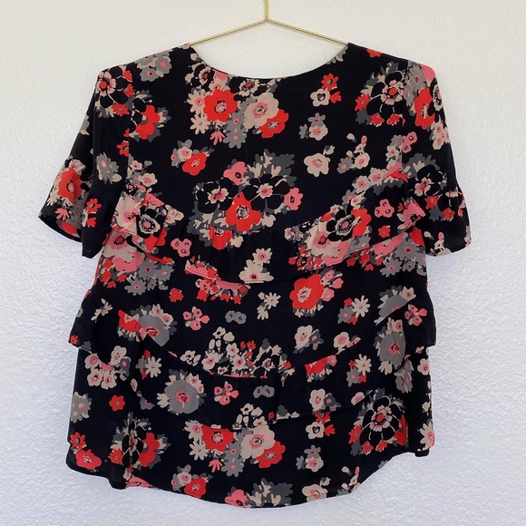JOIE Ruffle Layered Floral Blouse SZ M - Picture 2 of 4